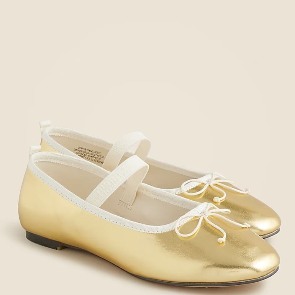 J. Crew Gold Kids Dress Shoes